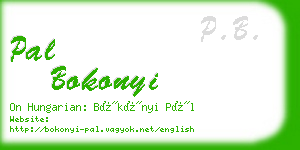 pal bokonyi business card